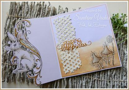 Pink Ink Designs Heavenly Hare, Set de tampons transparents 15,24 x 20,32 cm