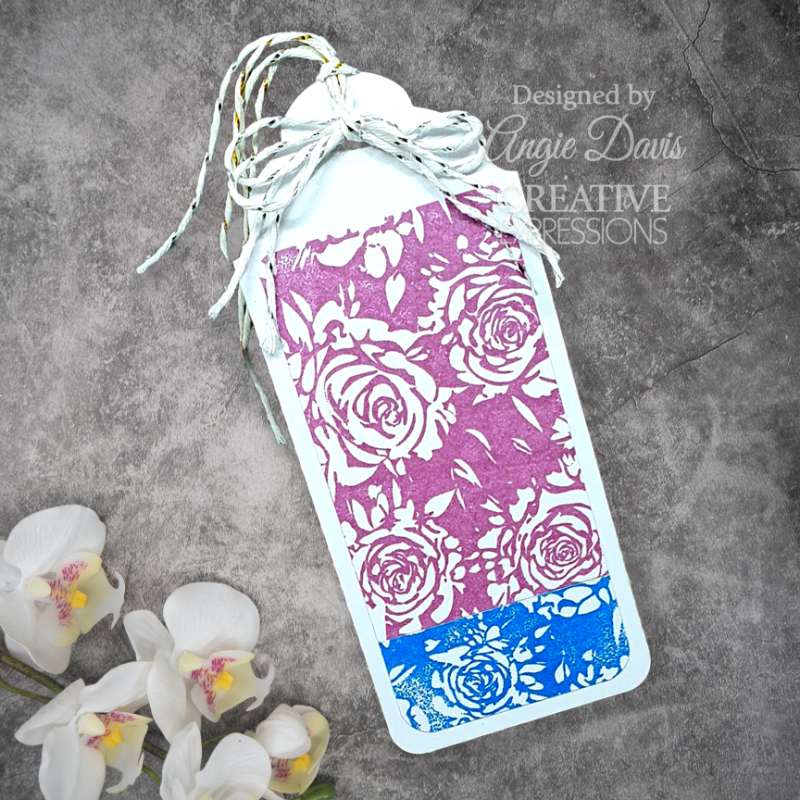 Tampon en caoutchouc prédécoupé Creative Expressions Enamoured Roses 5 1/2 po x 3 3/4 po