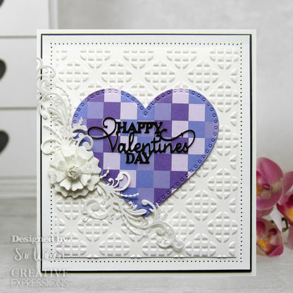 Matrices de découpe Creative Expressions Sue Wilson Finishing Touches Cœur feuille de fleur