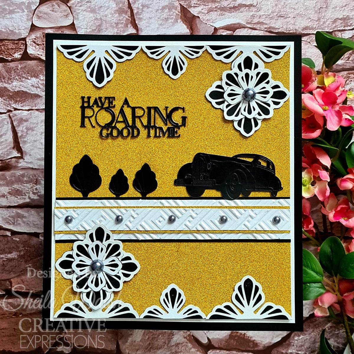 Matrices de découpe Sue Wilson Mini Expressions Art Déco "Have A Roaring Good Time"