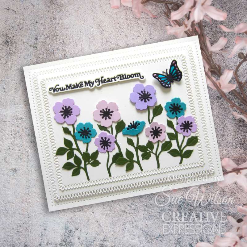 Creative Expressions Sue Wilson Mini Shadowed Sentiments Matrices de découpe You Make My Heart Bloom