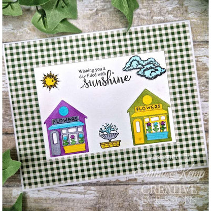 Creative Expressions Sue Wilson Village Scenes Ensemble de tampons 4 po x 6 po