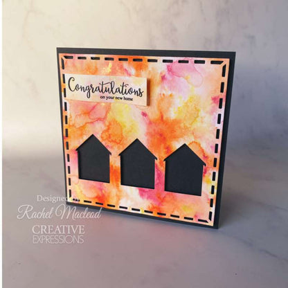 Creative Expressions Sue Wilson Village Scenes Ensemble de tampons 4 po x 6 po