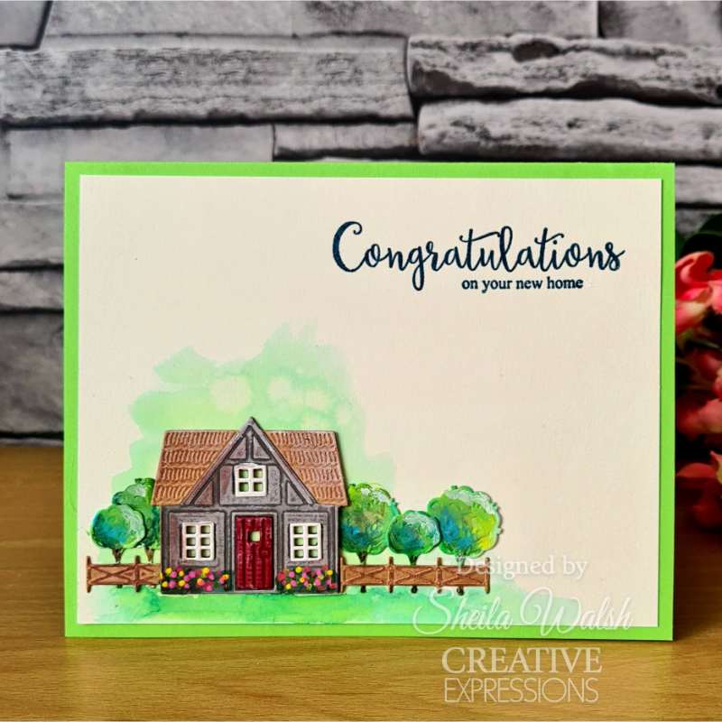 Creative Expressions Sue Wilson Village Scenes Ensemble de tampons 4 po x 6 po