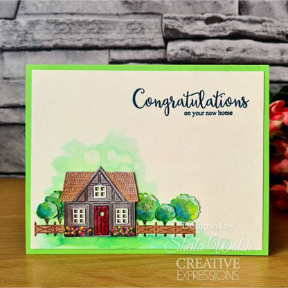 Creative Expressions Sue Wilson Village Scenes Ensemble de tampons 4 po x 6 po