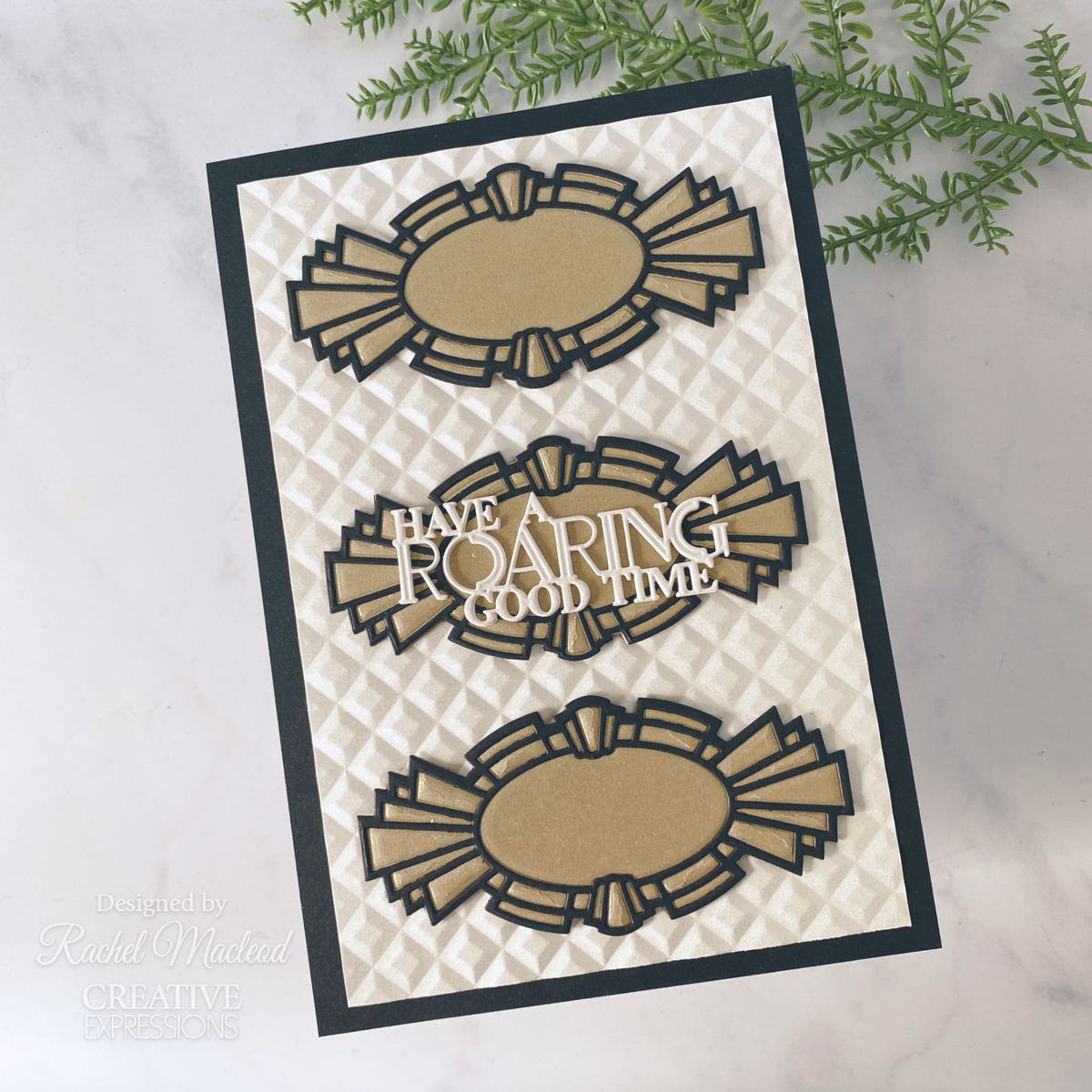 Matrices de découpe Sue Wilson Mini Expressions Art Déco "Have A Roaring Good Time"
