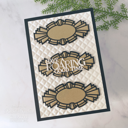 Matrices de découpe Sue Wilson Mini Expressions Art Déco "Have A Roaring Good Time"