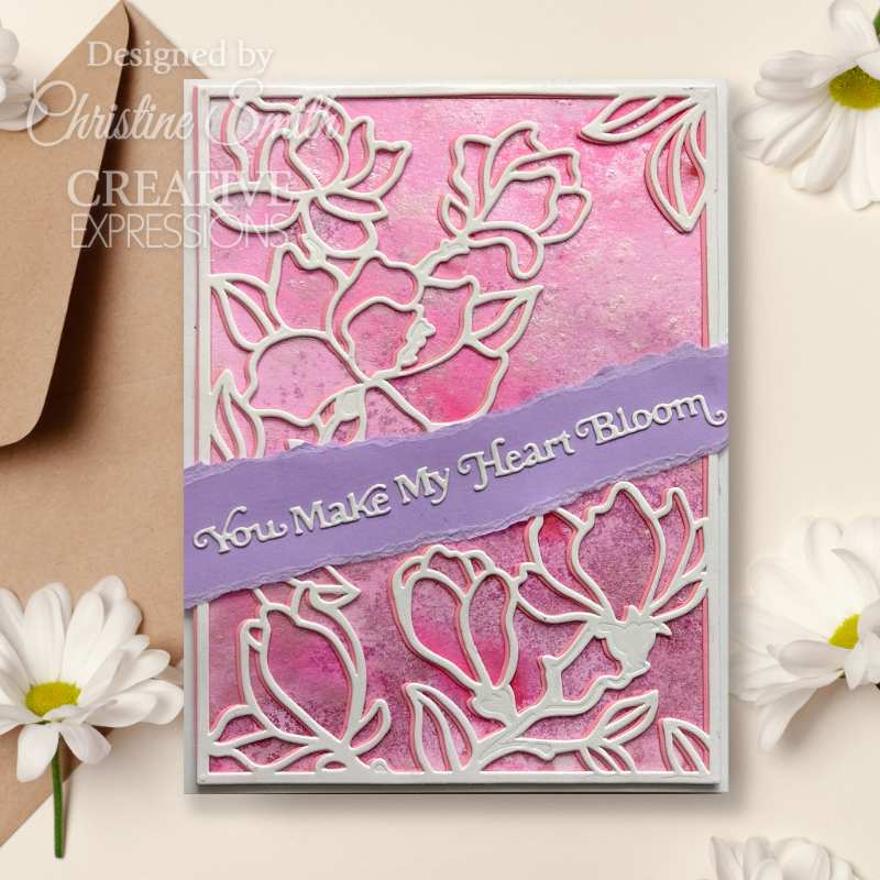 Creative Expressions Sue Wilson Mini Shadowed Sentiments Matrices de découpe You Make My Heart Bloom