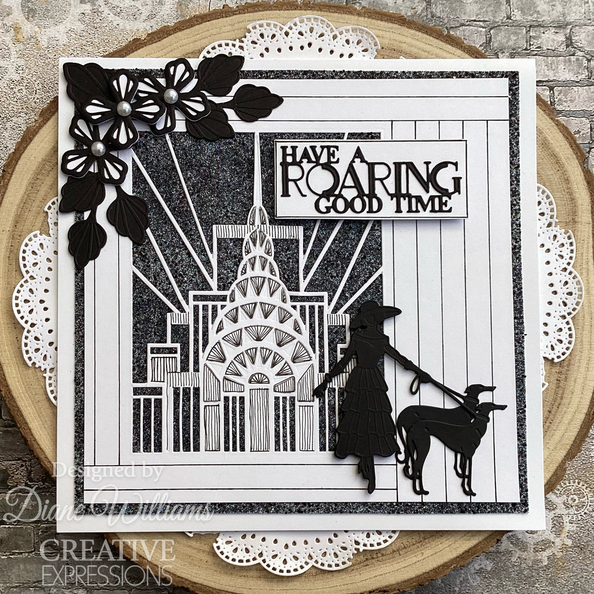 Matrices de découpe Sue Wilson Mini Expressions Art Déco "Have A Roaring Good Time"