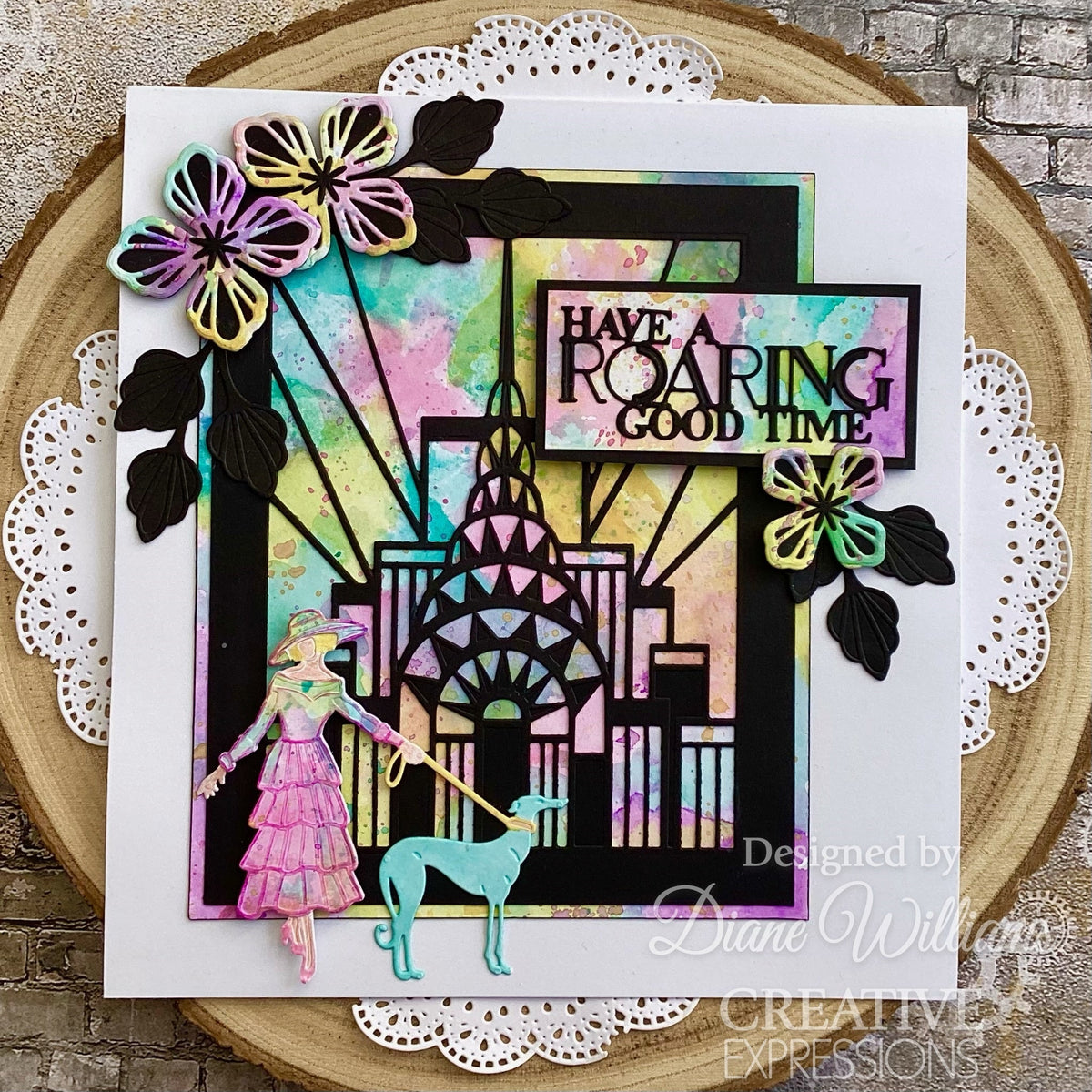 Matrices de découpe Sue Wilson Mini Expressions Art Déco "Have A Roaring Good Time"