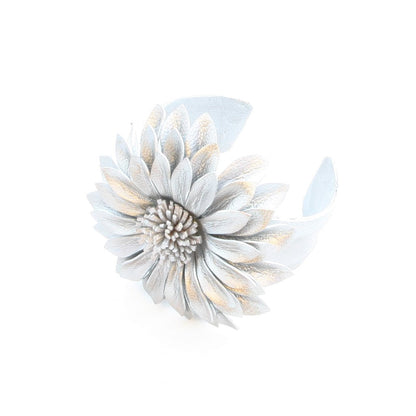 Leather Flower Cuff