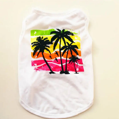 Island Dog Tee | Palm Graphic Dog T-Shirt