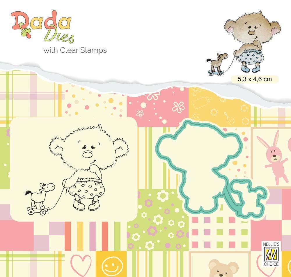 DADA Set de matrices de découpe et tampon transparent Mon Cheval