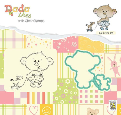 DADA Set de matrices de découpe et tampon transparent Mon Cheval