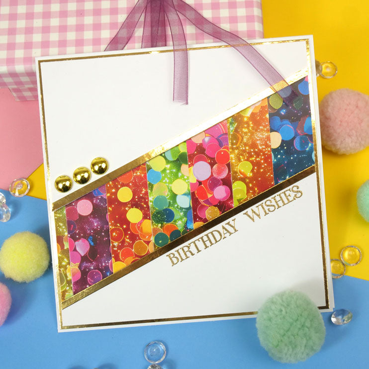 Blocs de papier Duo Design – Arc-en-ciel irisé et Paillettes scintillantes