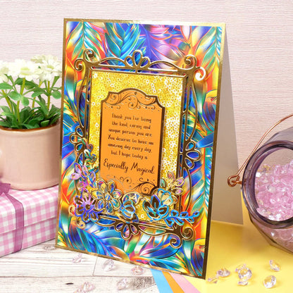 Blocs de papier Duo Design – Arc-en-ciel irisé et Paillettes scintillantes