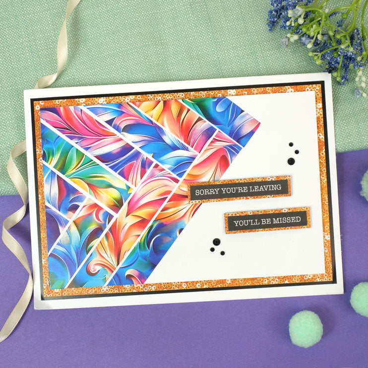 Blocs de papier Duo Design – Arc-en-ciel irisé et Paillettes scintillantes
