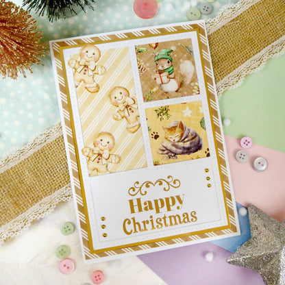 Blocs de papier Duo Design - Mignons de Noël & Rayures Colorées