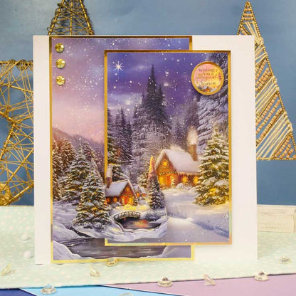 Feuille de Découpage Village enneigé