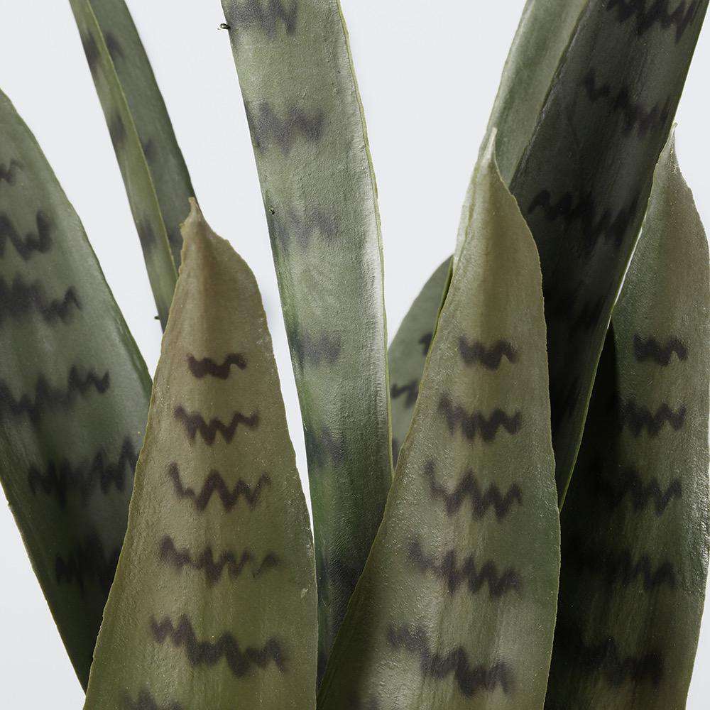 Dezi Artificial Snake Sansevieria Dark Green Potted Plant 21''