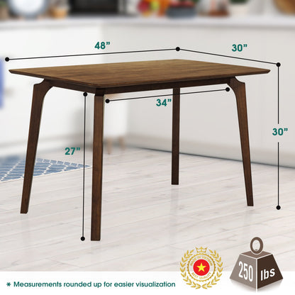 Table à manger en bois massif Acacia Verve de 48 pouces – Table de cuisine idéale pour 4