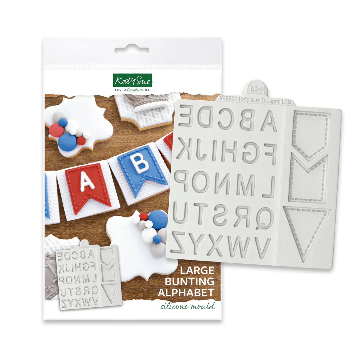Large Bunting Alphabet Silicone Mould