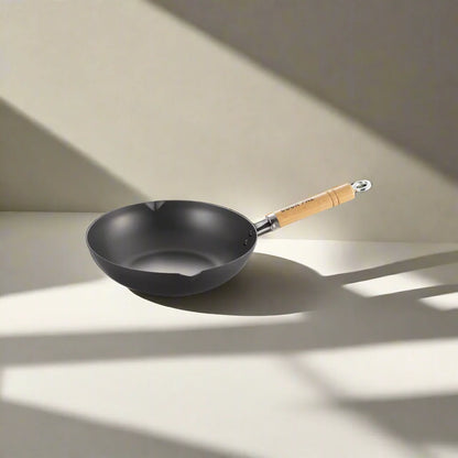 Yoshikawa Cook-Pal Ren 24cm Nitrided Carbon Steel Deep Frying Pan