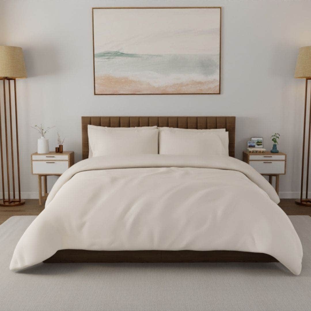 Housse de couette en percale de coton bio Essential