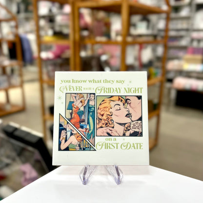 Dessous de verre BD "Jamais sans mon vendredi soir"