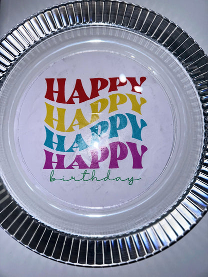Assiettes personnalisées, lot de 12 – Assiettes de fête durables et adaptées au contact alimentaire