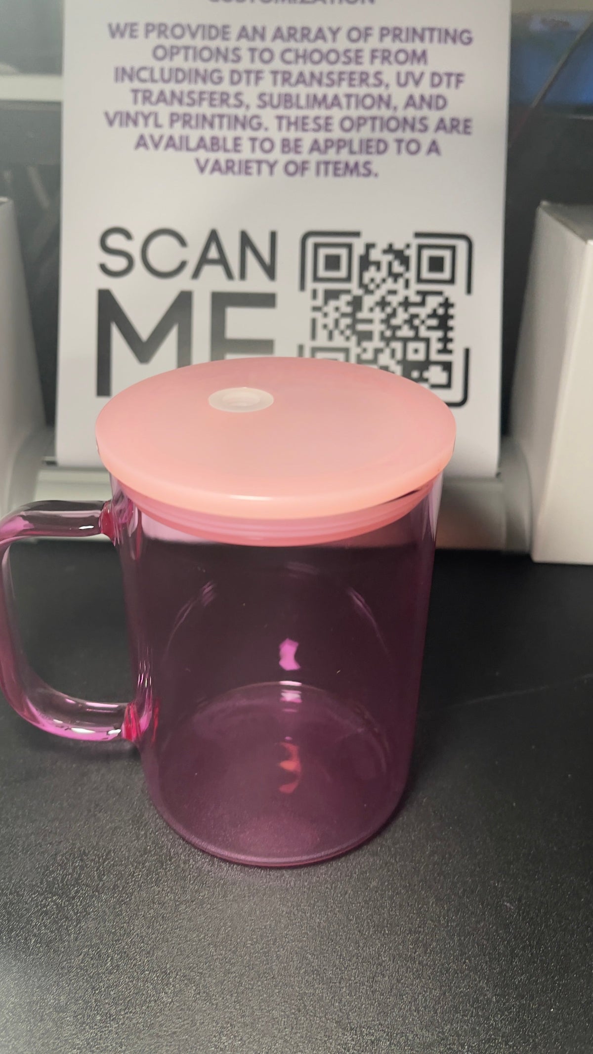 Mug en verre vierge Jelly Libby 10oz - Personnalisable avec du vinyle et du UV DTF