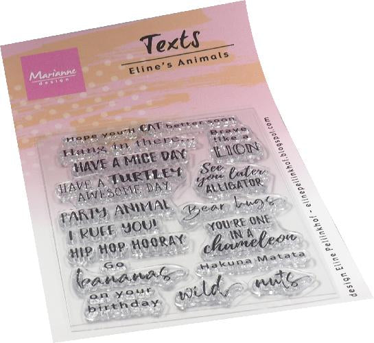 Clear Stamps Eline's Animals - Textes