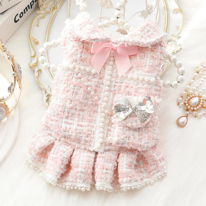 Robe Coco Tweed pour chien – Tenue de luxe classique pour chiens