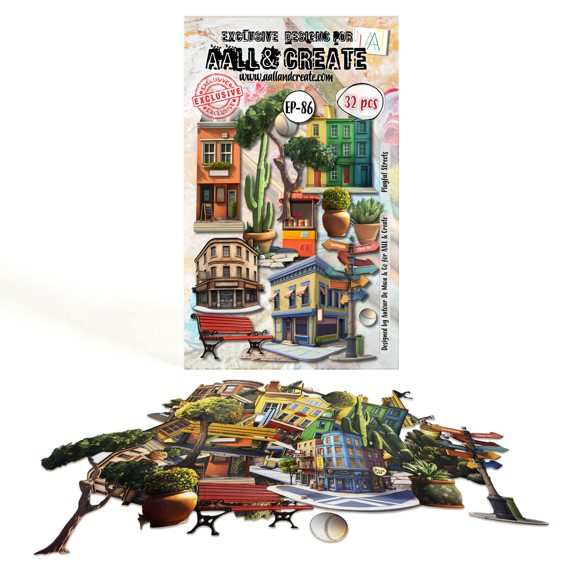 AALL and Create - Éléments prédécoupés en carton - Playful Streets
