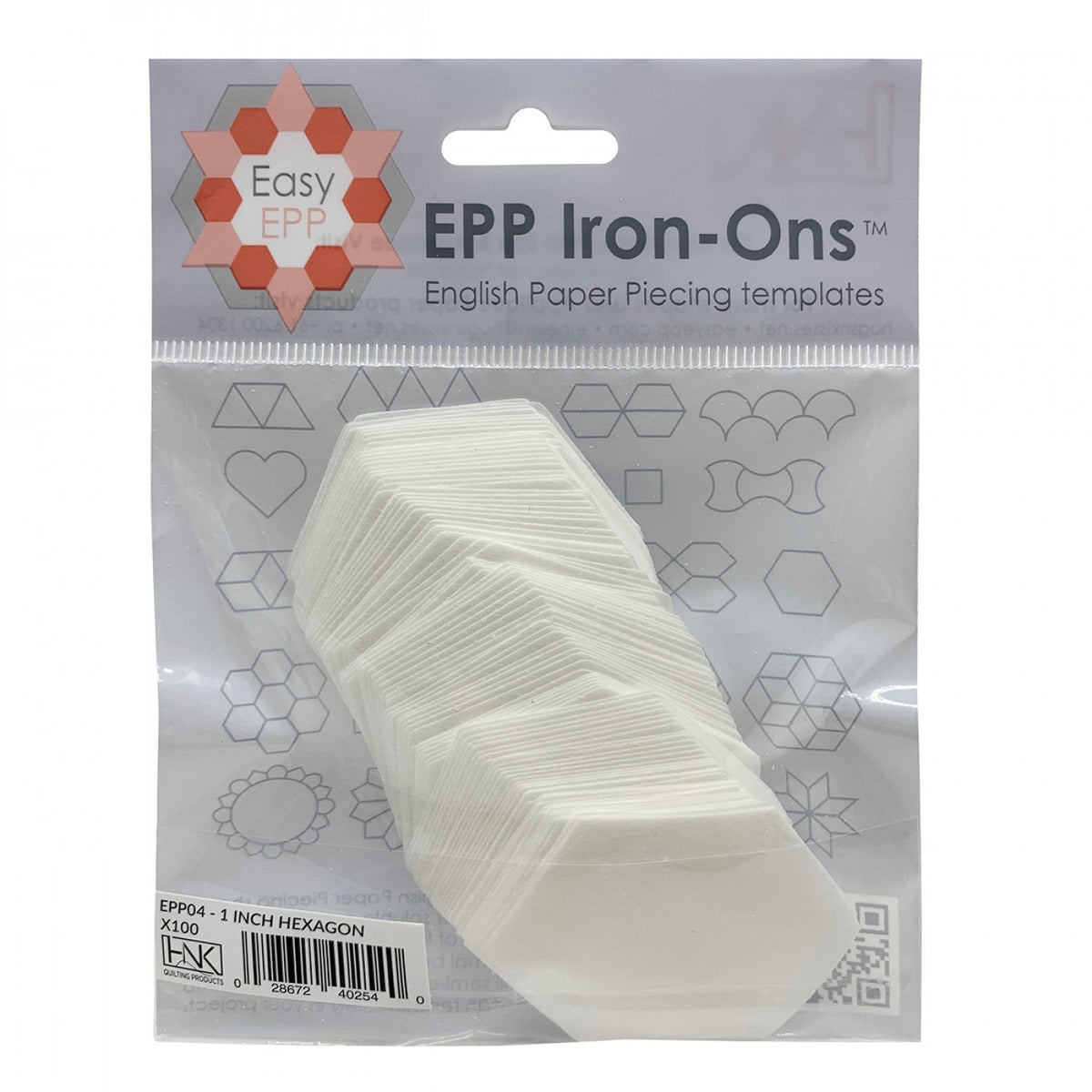 Hexie de 1" x 100 unités - Thermocollant - Soluble
