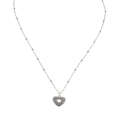 ETERNAL: Double Heart Pavé Zirconia Embedded Pendant Chain Necklace