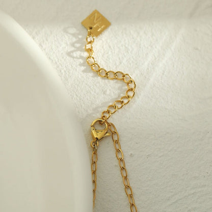 EVELYN Mini Stars & Zirconia Embeded Pendant Necklace