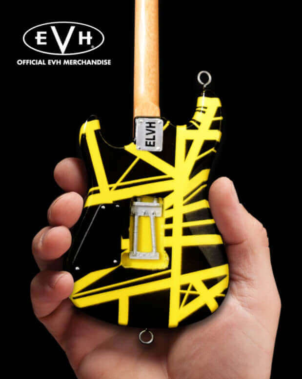 Réplique miniature de guitare EVH Black & Yellow VH2 "Bumblebee" Eddie Van Halen à collectionner