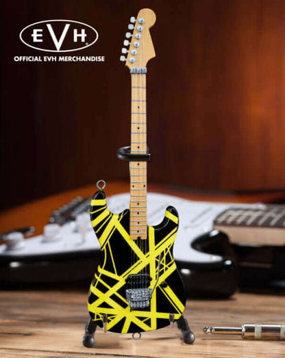 Réplique miniature de guitare EVH Black & Yellow VH2 "Bumblebee" Eddie Van Halen à collectionner