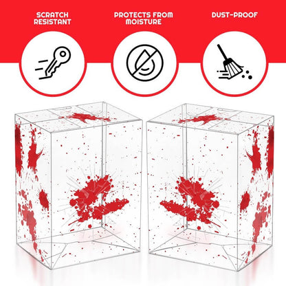 Funko Pop 4 pouces - Sang rouge avec impacts de balles - Protecteur EVORETRO PET 0,40 mm - Lot de 10