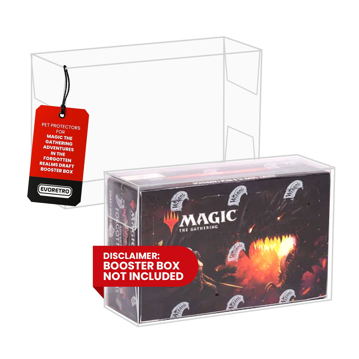Magic The Gathering Adventures in The Forgotten Realms Draft Booster Box - EVORETRO PET Protector 0.35MM - Pack of 1