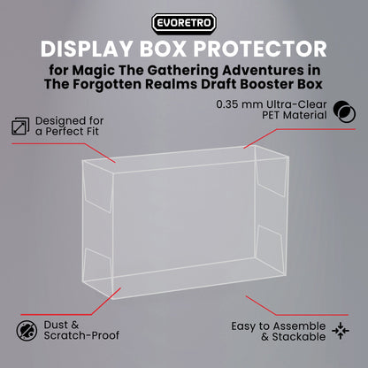 Magic The Gathering Adventures in The Forgotten Realms Draft Booster Box - EVORETRO PET Protector 0.35MM - Pack of 1