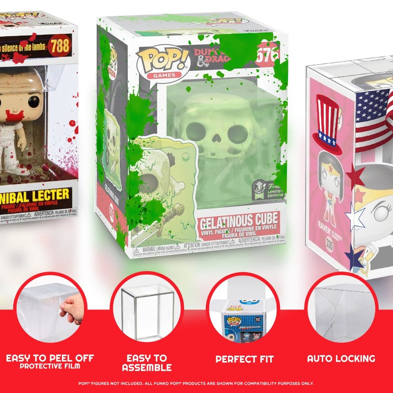 EVORETRO Protections Imprimées Mixtes pour Funko Pop de 4 Pouces - Épaisseur 0,40mm