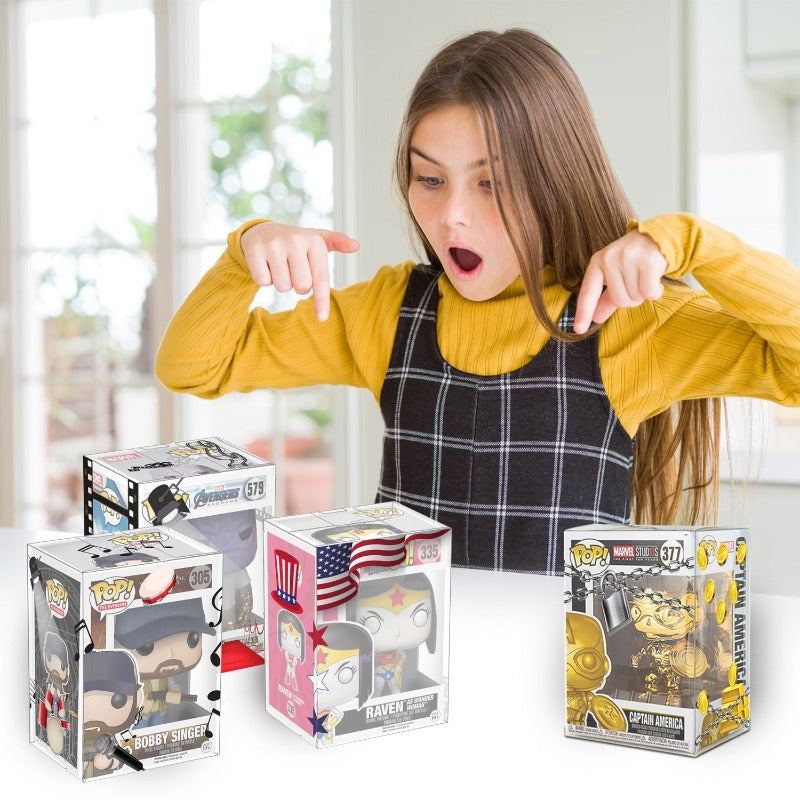 EVORETRO Protections Imprimées Mixtes pour Funko Pop de 4 Pouces - Épaisseur 0,40mm