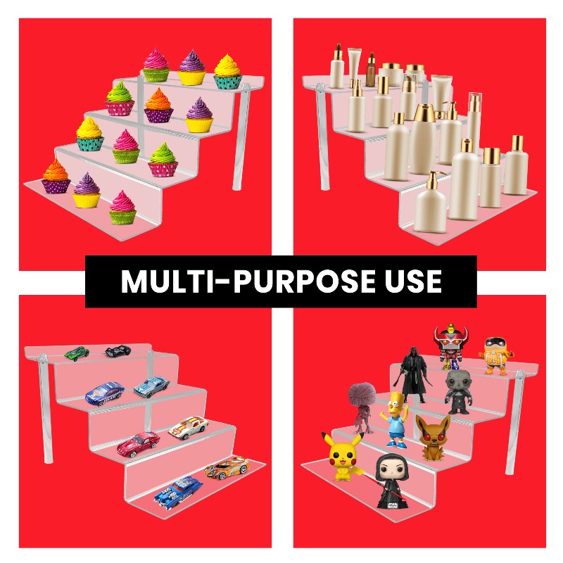 EVORETRO Acrylic Display Risers for Funko Pops and Action Figures 6 Inch - RS9  Shelve Inch