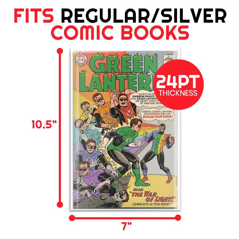 Regular-Silver Comic Backer Boards - Backboard 24PT