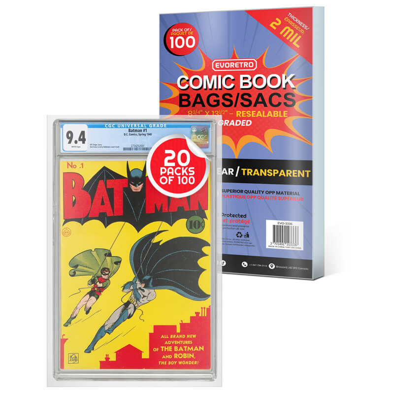 Comic Book Bags Resealable for Graded Comics - 2 MIL