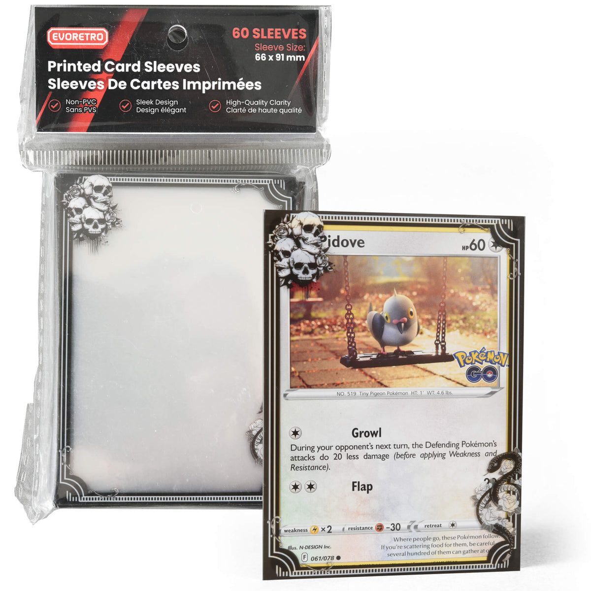 Protège-cartes imprimés EVORETRO TCG – Motifs thématiques pour Pokémon, MTG et plus encore
