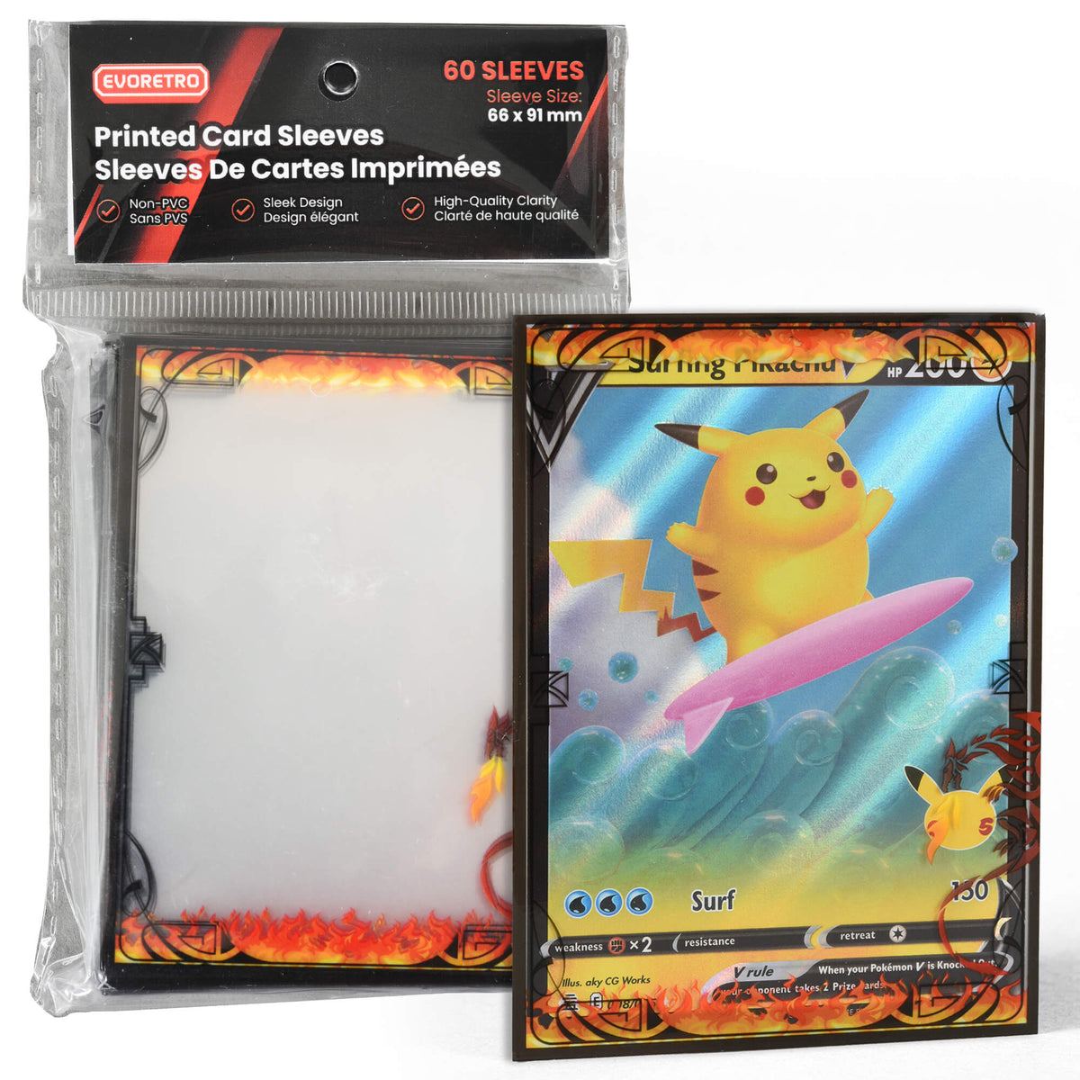 Protège-cartes imprimés EVORETRO TCG – Motifs thématiques pour Pokémon, MTG et plus encore