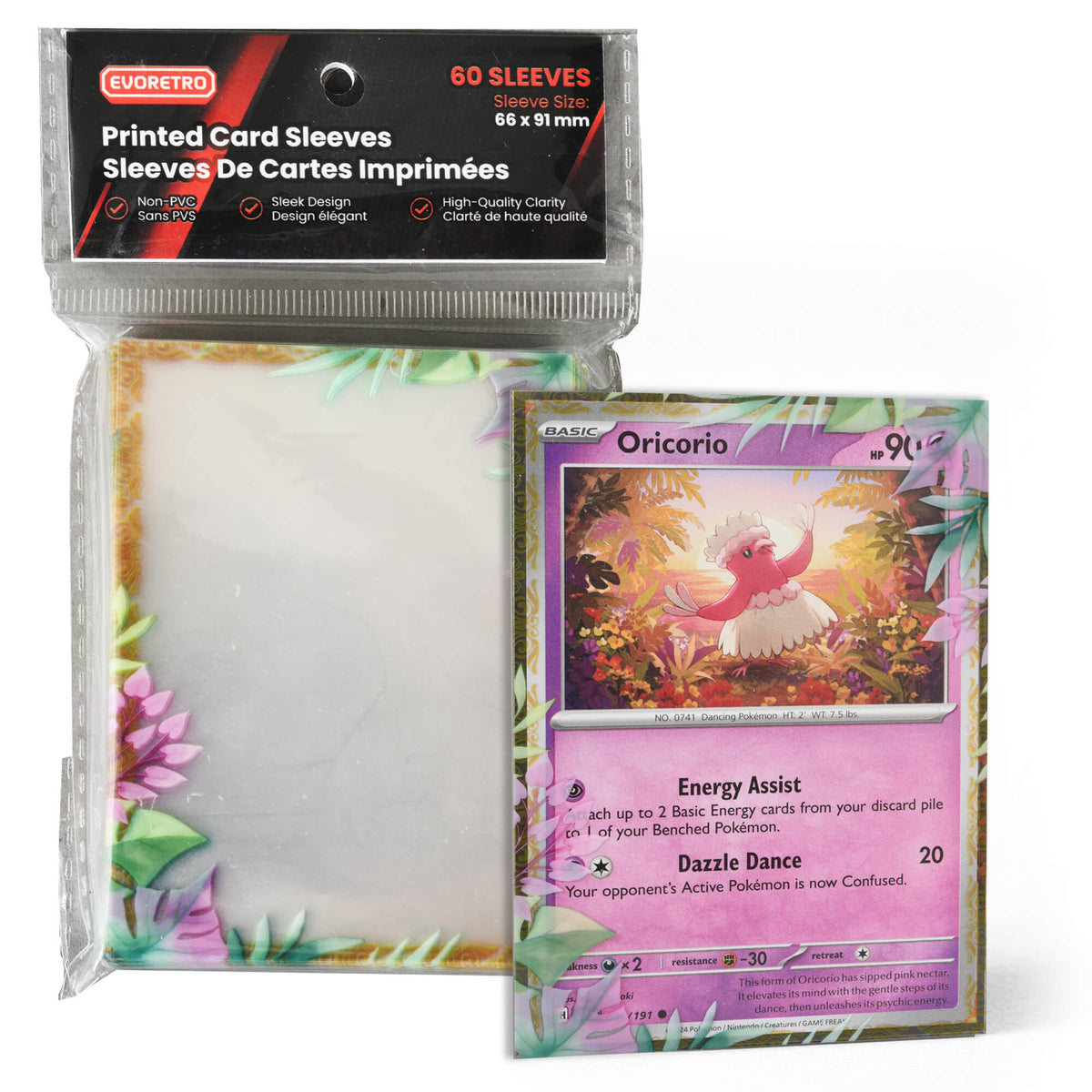 Protège-cartes imprimés EVORETRO TCG – Motifs thématiques pour Pokémon, MTG et plus encore